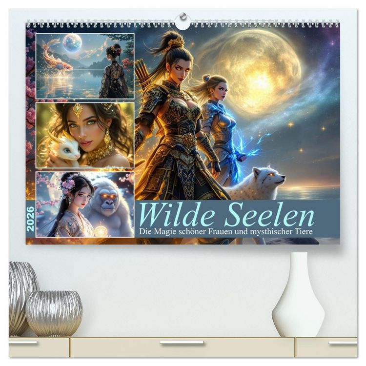 Produktbild: Wilde Seelen (hochwertiger Premium Wandkalender 2026 DIN A2 quer), Kunstdruck in Hochglanz