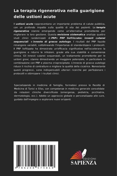 Produktbild: La terapia rigenerativa nella guarigione delle ustioni acute