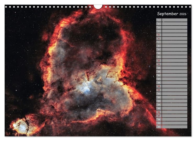 Produktbild: Deep-Sky Amateurastronomie (Wandkalender 2026 DIN A3 quer), CALVENDO Monatskalender