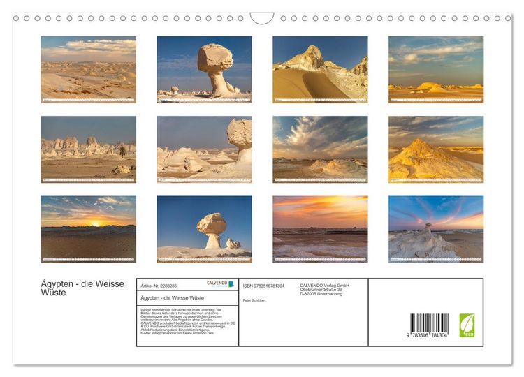Produktbild: &Auml;gypten - die Weisse W&uuml;ste (Wandkalender 2027 DIN A3 quer), CALVENDO Monatskalender