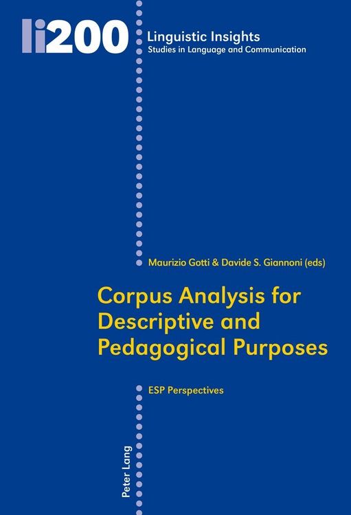 Produktbild: Corpus Analysis for Descriptive and Pedagogical Purposes