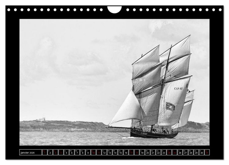 Produktbild: Voiles anciennes (Calendrier mural 2026 DIN A4 vertical), CALVENDO calendrier mensuel