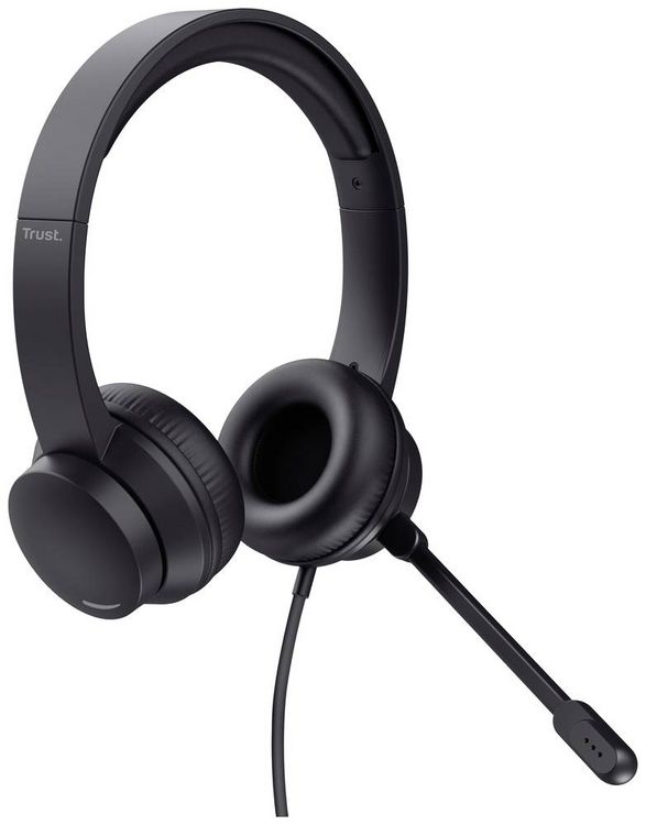 Produktbild: Trust HS-201 Over Ear Headset kabelgebunden Stereo Schwarz Computer