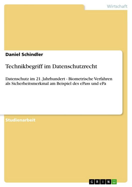 Produktbild: Technikbegriff im Datenschutzrecht