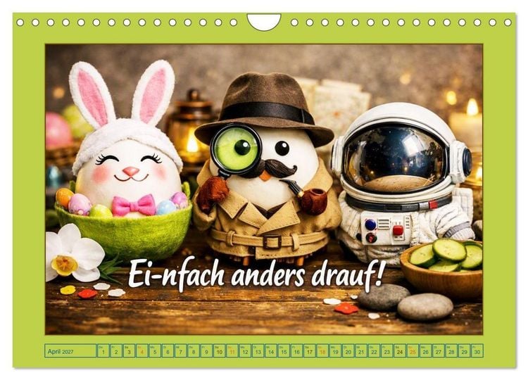 Produktbild: Ei-n Jahr voller Spa&szlig;! - Humor, Herz und H&uuml;hnerei (Wandkalender 2027 DIN A4 quer), CALVENDO Monatskalender