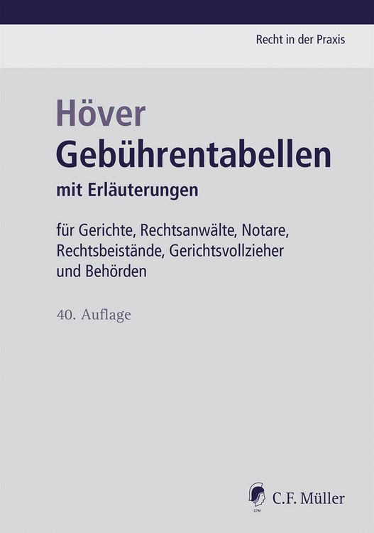 Produktbild: Geb&uuml;hrentabellen