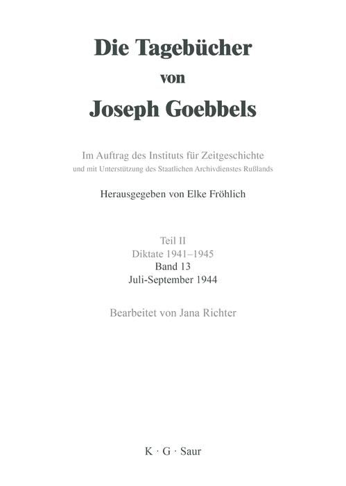 Produktbild: Juli - September 1944