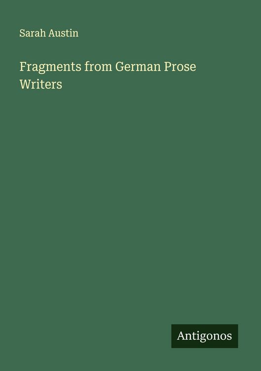 Produktbild: Fragments from German Prose Writers