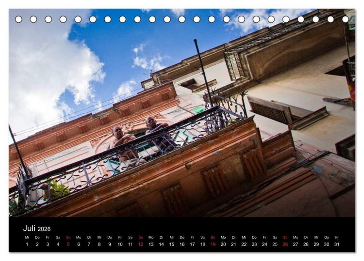 Produktbild: Kuba - Die Stra&szlig;en Havannas (Tischkalender 2026 DIN A5 quer), CALVENDO Monatskalender