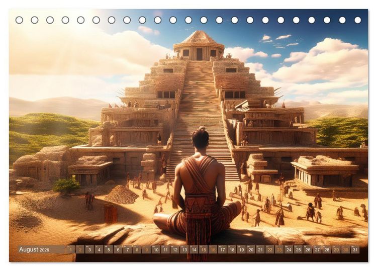 Produktbild: Untergegangene Kulturen - die Azteken (Tischkalender 2026 DIN A5 quer), CALVENDO Monatskalender