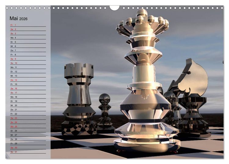 Produktbild: SCHACH - Spiel der K&ouml;nige (Wandkalender 2026 DIN A3 quer), CALVENDO Monatskalender