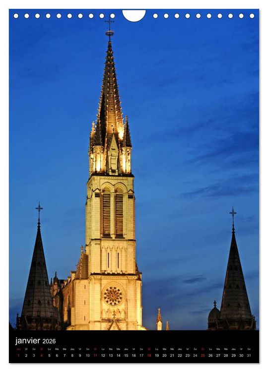 Produktbild: Lourdes en lumi&egrave;re (Calendrier mural 2026 DIN A4 horizontal), CALVENDO calendrier mensuel