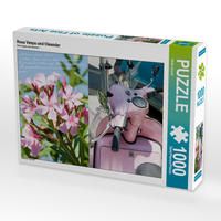 Produktbild: CALVENDO Puzzle Rosa Vespa und Oleander | 1000 Teile Lege-Gr&ouml;&szlig;e 64x48cm Foto-Puzzle f&uuml;r gl&uuml;ckliche Stunden