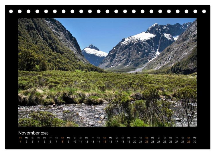 Produktbild: Neuseeland - Wunderwelt der Natur (Tischkalender 2026 DIN A5 quer), CALVENDO Monatskalender