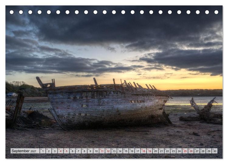 Produktbild: Cimeti&egrave;re de Bateaux de Rostellec (Tischkalender 2027 DIN A5 quer), CALVENDO Monatskalender