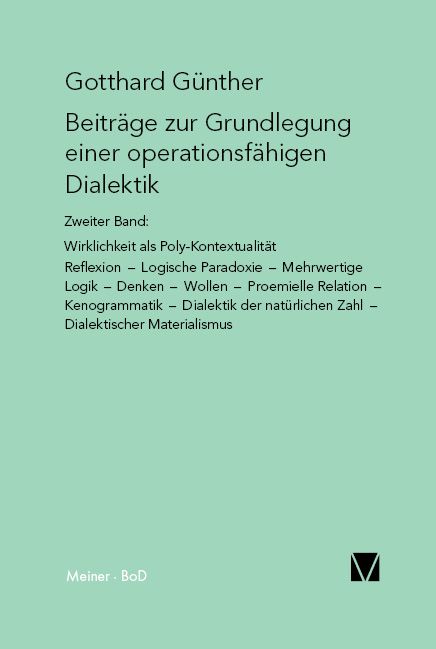 Produktbild: Beitr&auml;ge zur Grundlegung einer operationsf&auml;higen Dialektik (II)