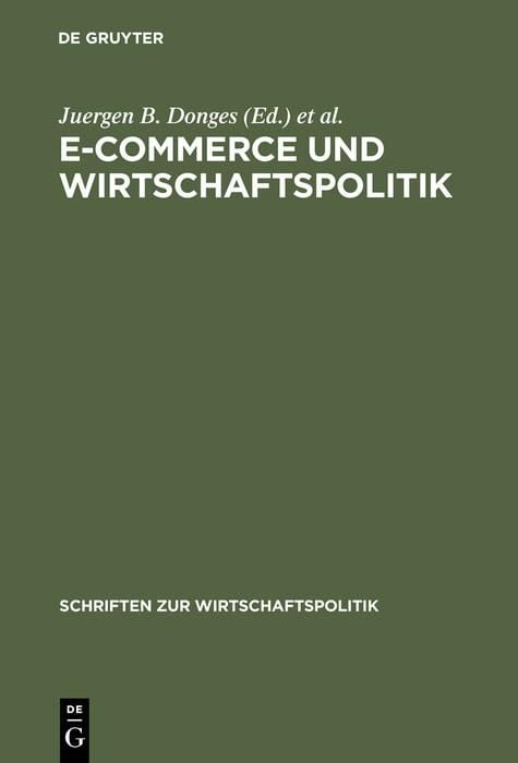 Produktbild: E-Commerce und Wirtschaftspolitik