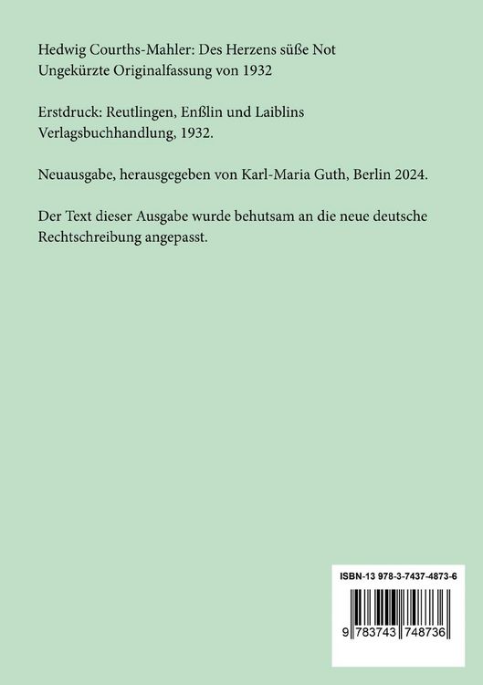 Produktbild: Des Herzens s&uuml;&szlig;e Not