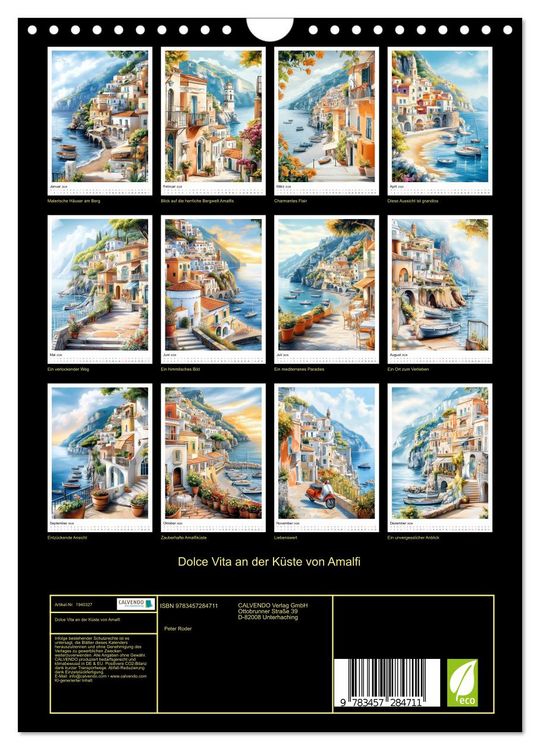 Produktbild: Dolce Vita an der K&uuml;ste von Amalfi (Wandkalender 2026 DIN A4 hoch), CALVENDO Monatskalender