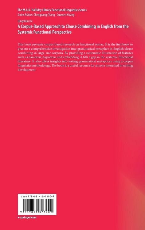 Produktbild: A Corpus-Based Approach to Clause Combining in English from the Systemic Functional Perspective