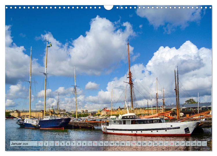 Produktbild: Stockholm - Maritime Ansichten (Wandkalender 2026 DIN A3 quer), CALVENDO Monatskalender