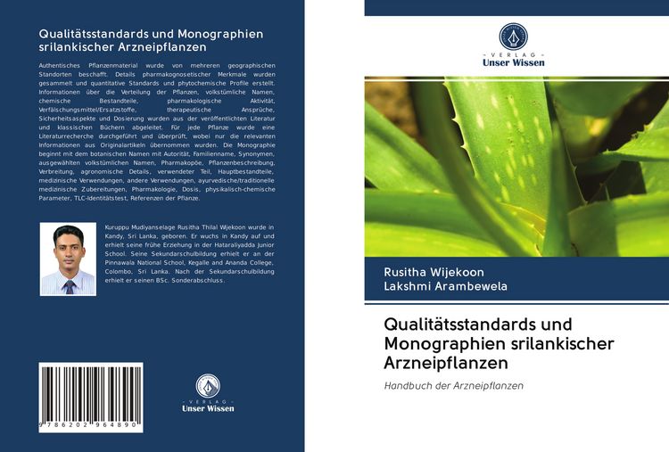 Produktbild: Qualit&auml;tsstandards und Monographien srilankischer Arzneipflanzen