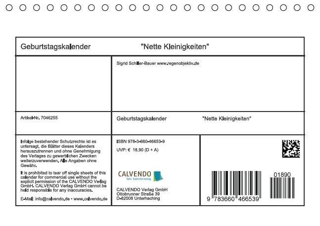 Produktbild: Geburtstagskalender "Nette Kleinigkeiten" (Tischkalender immerw&auml;hrend DIN A5 quer)