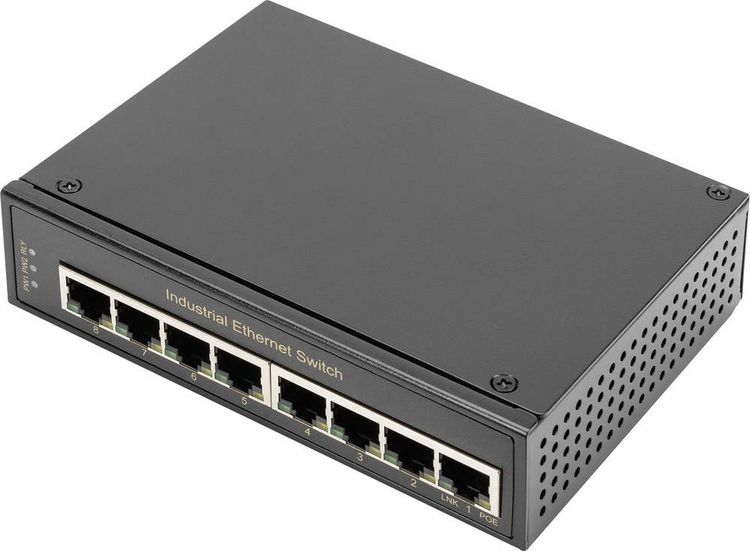 Produktbild: Digitus DN-651108 DN-651108 Industrial Ethernet Switch 8 Port 10 / 100 / 1000MBit/s