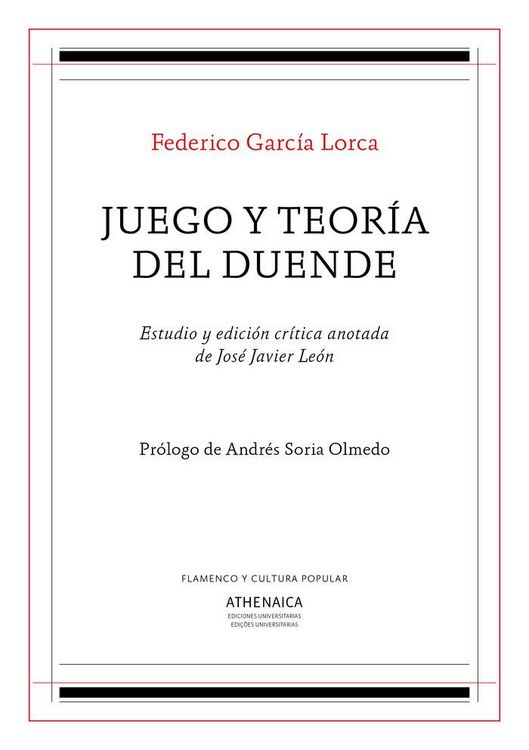 Produktbild: Federico Garc&iacute;a Lorca, Juego y teor&iacute;a del duende