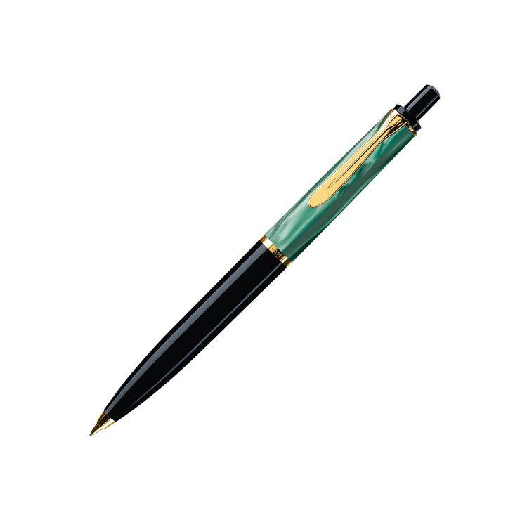 Produktbild: Pelikan Druckbleistift Classic D200, Gr&uuml;n-Marmoriert, Edelharz mit vergoldeten Zierelementen