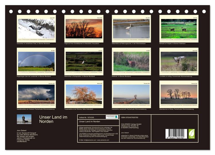 Produktbild: Unser Land im Norden (Tischkalender 2026 DIN A5 quer), CALVENDO Monatskalender