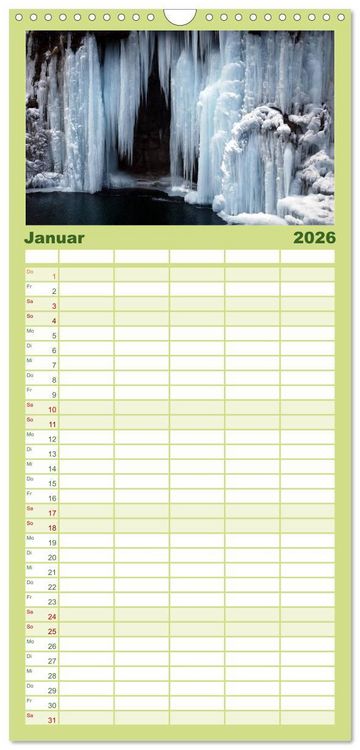 Produktbild: Familienplaner 2026 - Oasen der Ruhe 2026 / Geburtstagskalender mit 5 Spalten (Wandkalender, 21 x 45 cm) CALVENDO