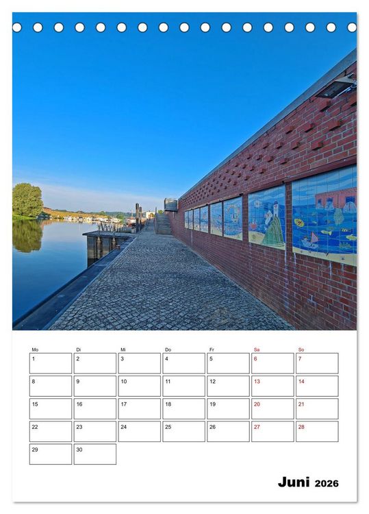 Produktbild: Boizenburg am Elberadweg (Tischkalender 2026 DIN A5 hoch), CALVENDO Monatskalender