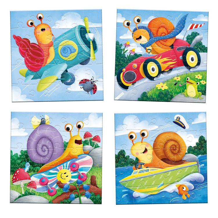 Produktbild: Schnelle Schnecken - 4 Puzzles