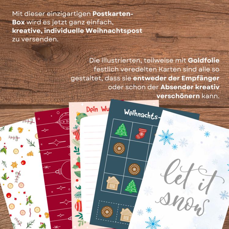 Produktbild: Die kreative Postkartenbox: Weihnachten.