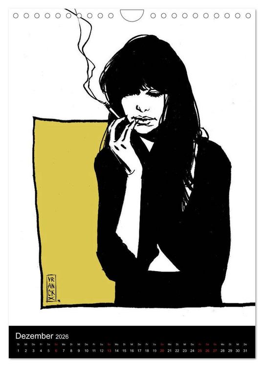 Produktbild: Les femmes de Gilles 2 by Gilles Vranckx - 12 Frauen-Illustrationen von dem Belgischen K&uuml;nstler Gilles Vranckx (Wandkalender 2026 DIN A4 hoch), CALVENDO Monatskalender