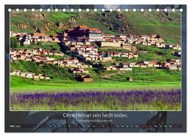 Produktbild: Facettenreiches Tibet (Tischkalender 2026 DIN A5 quer), CALVENDO Monatskalender