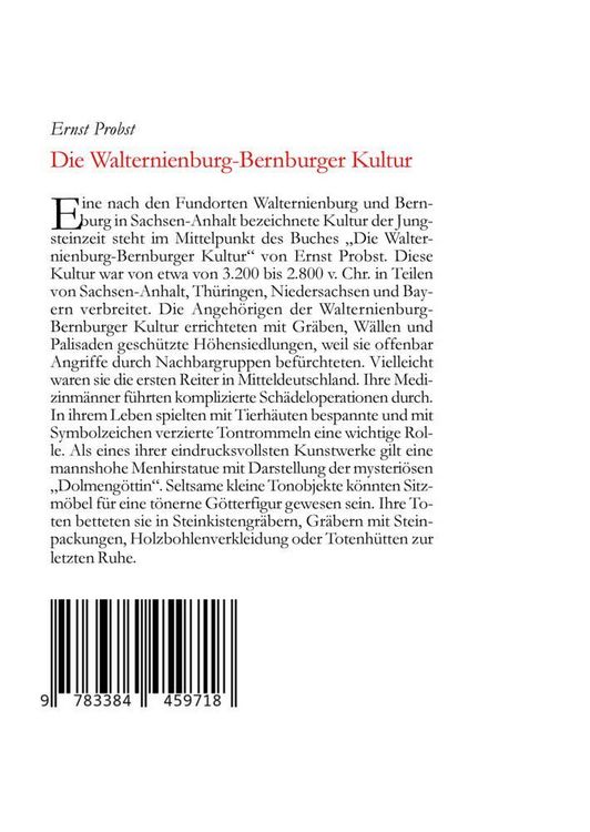 Produktbild: Die Walternienburg-Bernburger Kultur