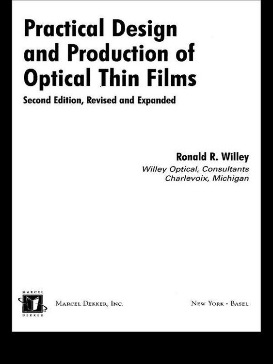 Produktbild: Practical Design and Production of Optical Thin Films