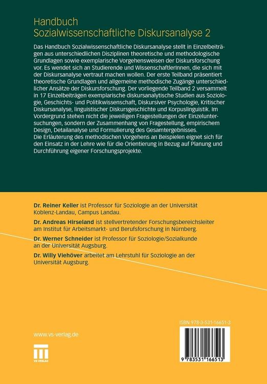 Produktbild: Handbuch Sozialwissenschaftliche Diskursanalyse