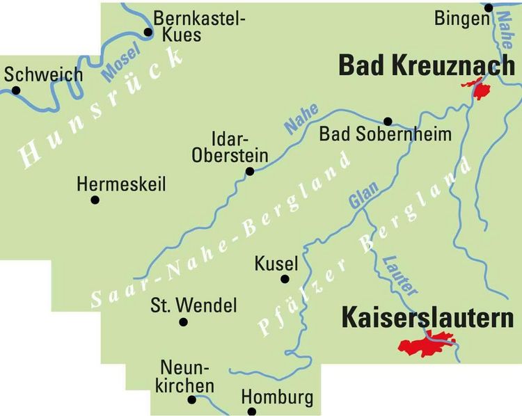 Produktbild: BVA ADFC Regionalkarte Pfalz Nord/ Hunsr&uuml;ck/ Nahe 1:75.000