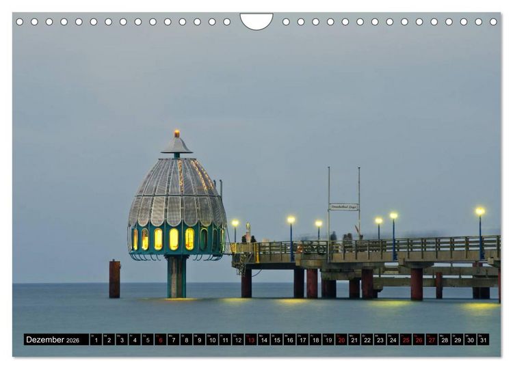 Produktbild: Fischland Dar&szlig; Zingst &ndash; Die Halbinsel an der Ostsee (Wandkalender 2026 DIN A4 quer), CALVENDO Monatskalender