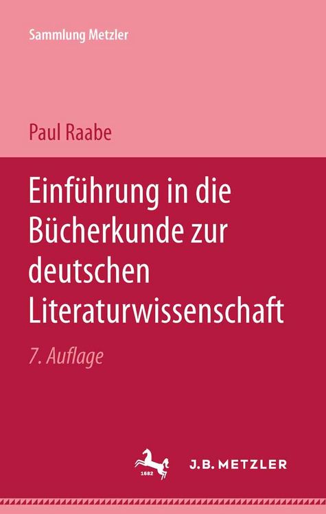 Produktbild: Einf&uuml;hrung in die B&uuml;cherkunde zur Deutschen Literaturwissenschaft