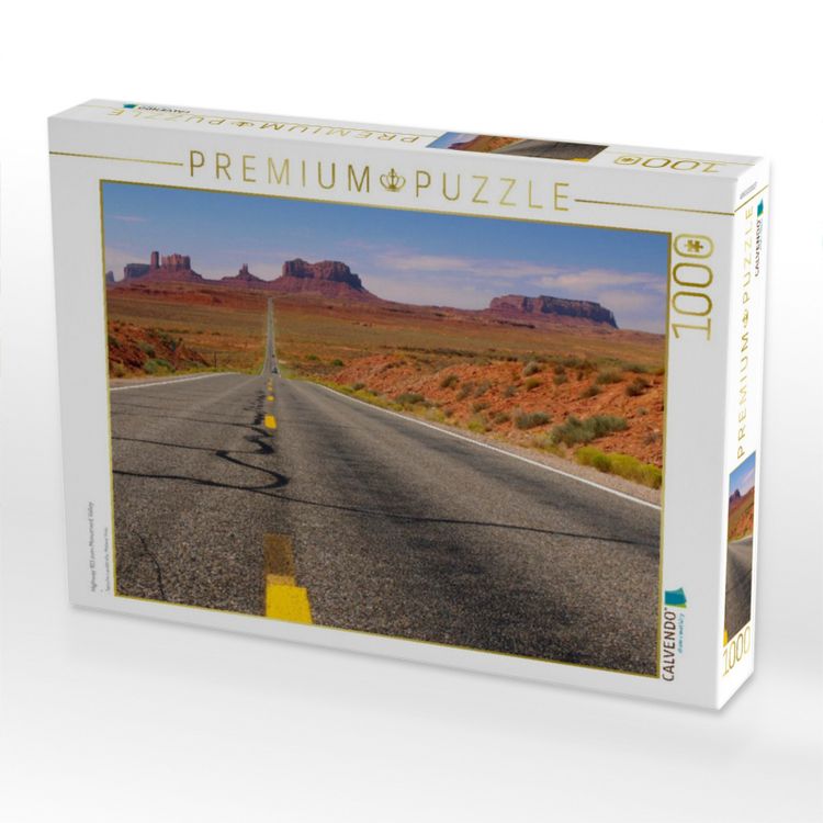 Produktbild: CALVENDO Puzzle Highway 163 zum Monument Valley | 1000 Teile Lege-Gr&ouml;&szlig;e 64x48cm Foto-Puzzle f&uuml;r gl&uuml;ckliche Stunden