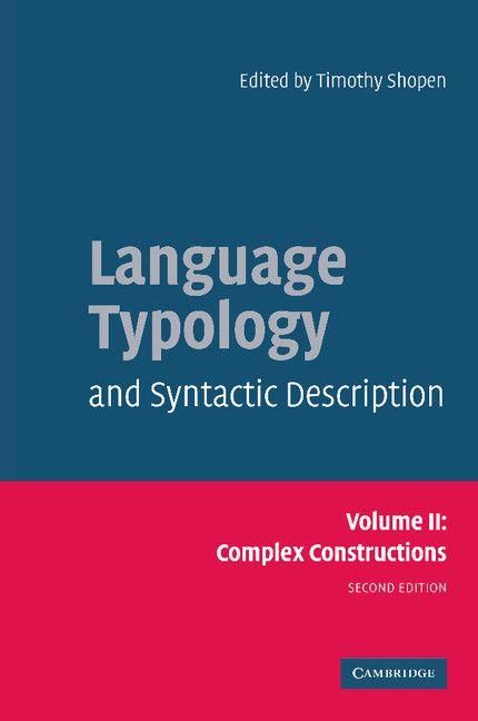 Produktbild: Language Typology and Syntactic Description, Volume II