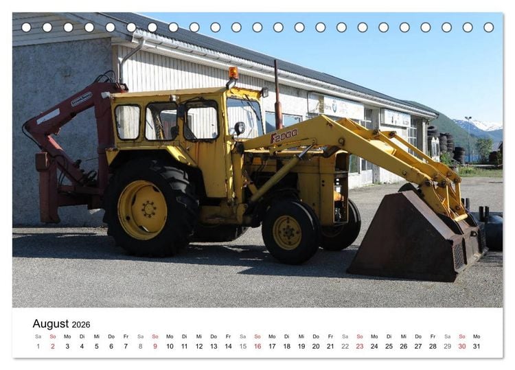 Produktbild: Baumaschinen mit Patina (Tischkalender 2026 DIN A5 quer), CALVENDO Monatskalender