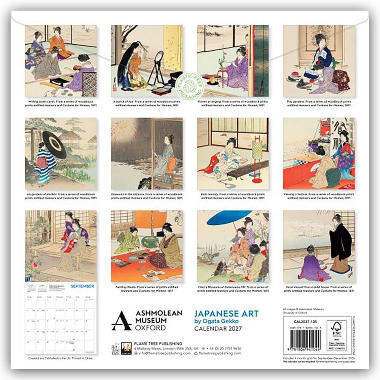 Produktbild: Japanese Art by Ogata Gekko &ndash; Japanische Kunst 2027 &ndash; Original Flame Tree Publishing-Kalender [Kalender]