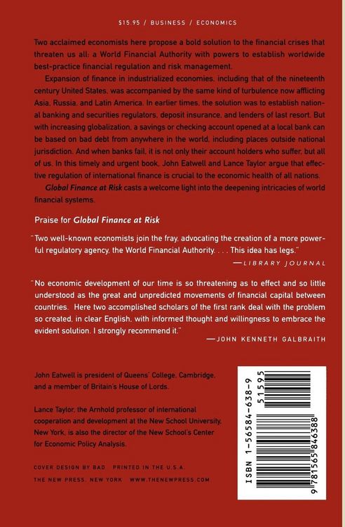 Produktbild: Global Finance at Risk
