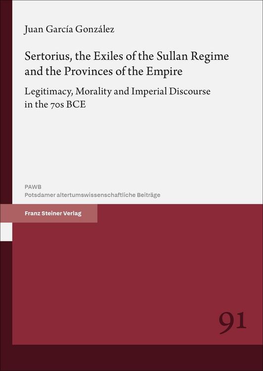 Produktbild: Sertorius, the Exiles of the Sullan Regime and the Provinces of the Empire