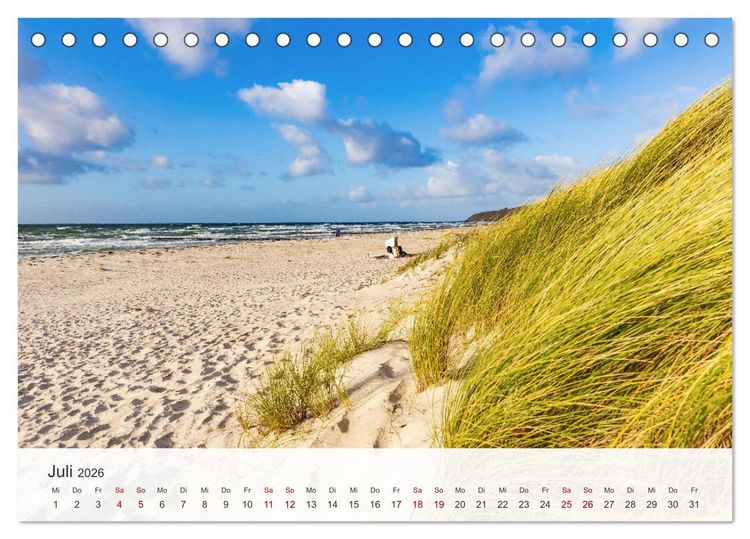 Produktbild: Nat&uuml;rliches R&uuml;gen und Hiddensee (Tischkalender 2026 DIN A5 quer), CALVENDO Monatskalender